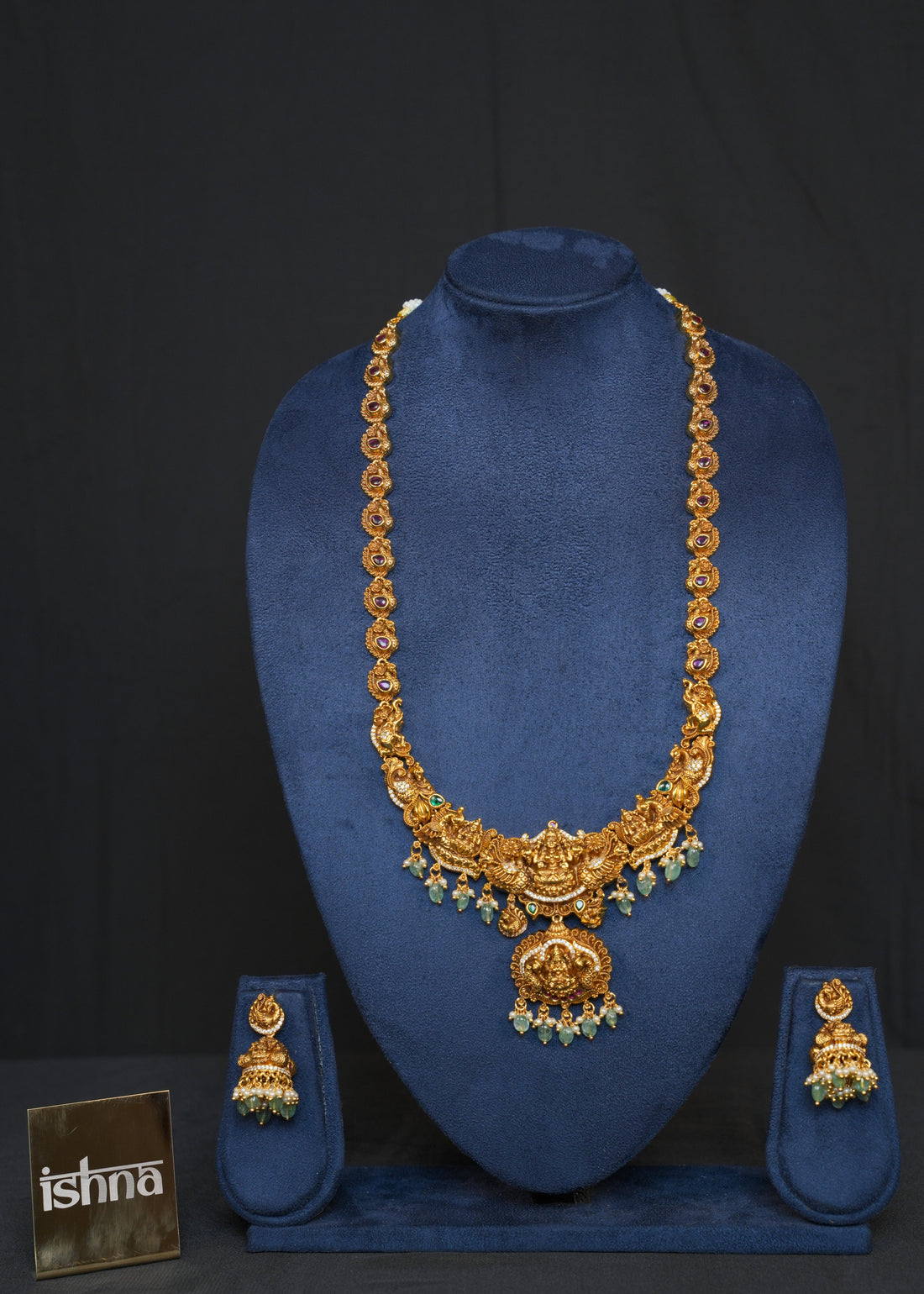 ISHNA Rajarajeshwari Antique Lakshmi Haaram Set