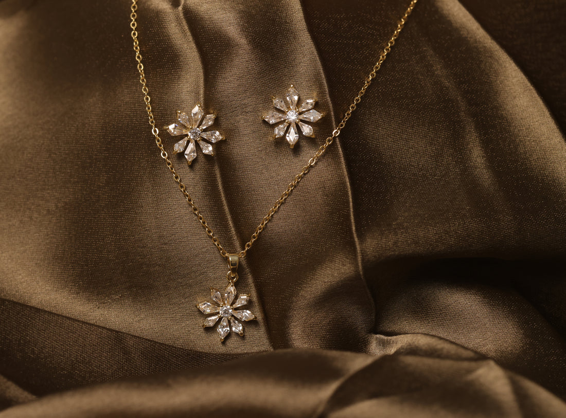 ISHNA Celeste Sparkle Pendant Set