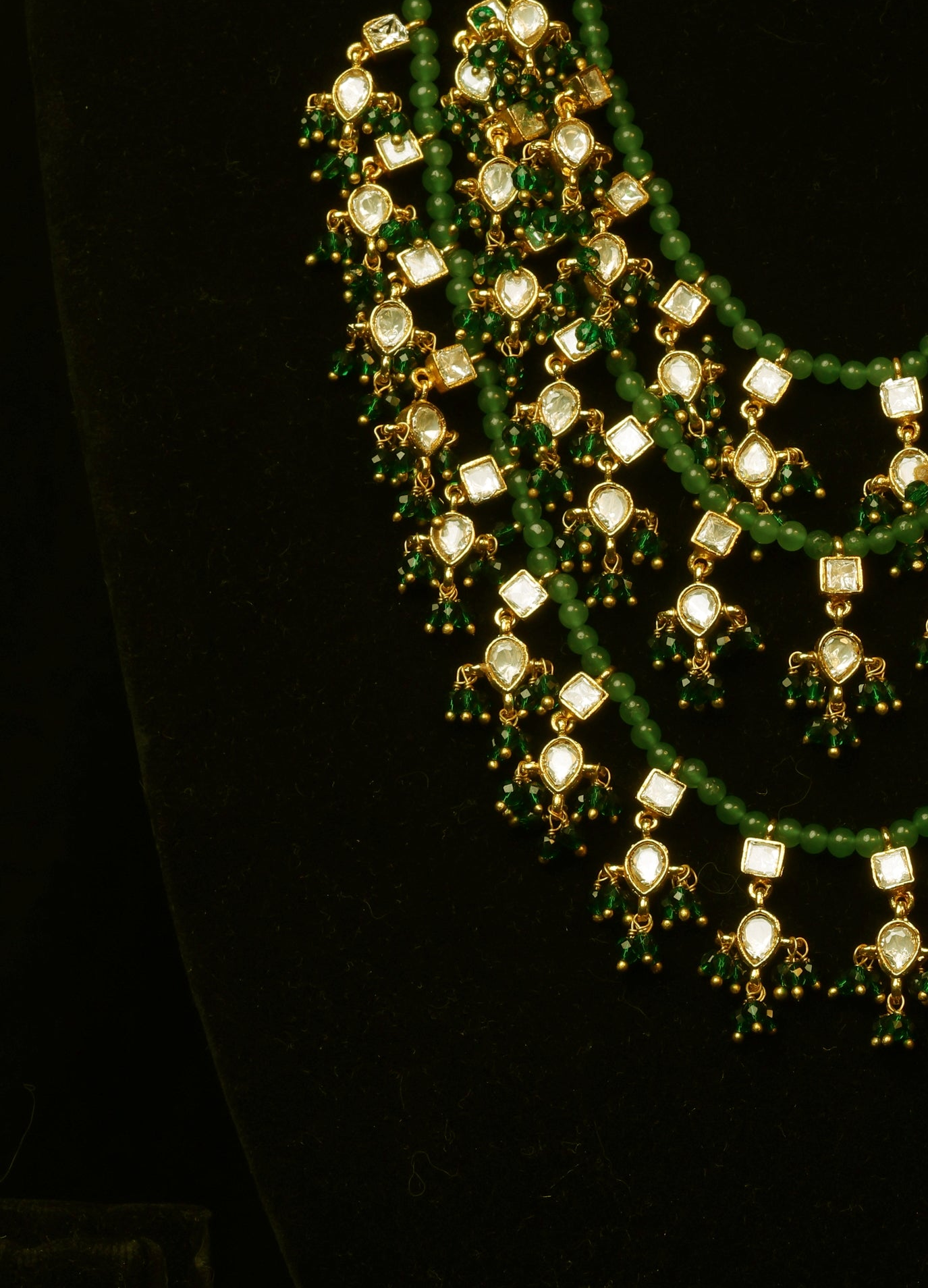 Emerald Radiance Kundan Necklace Set