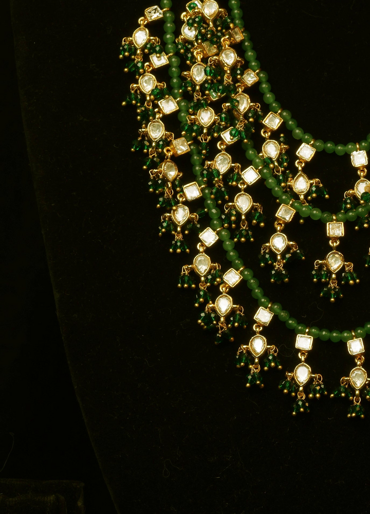 Emerald Radiance Kundan Necklace Set