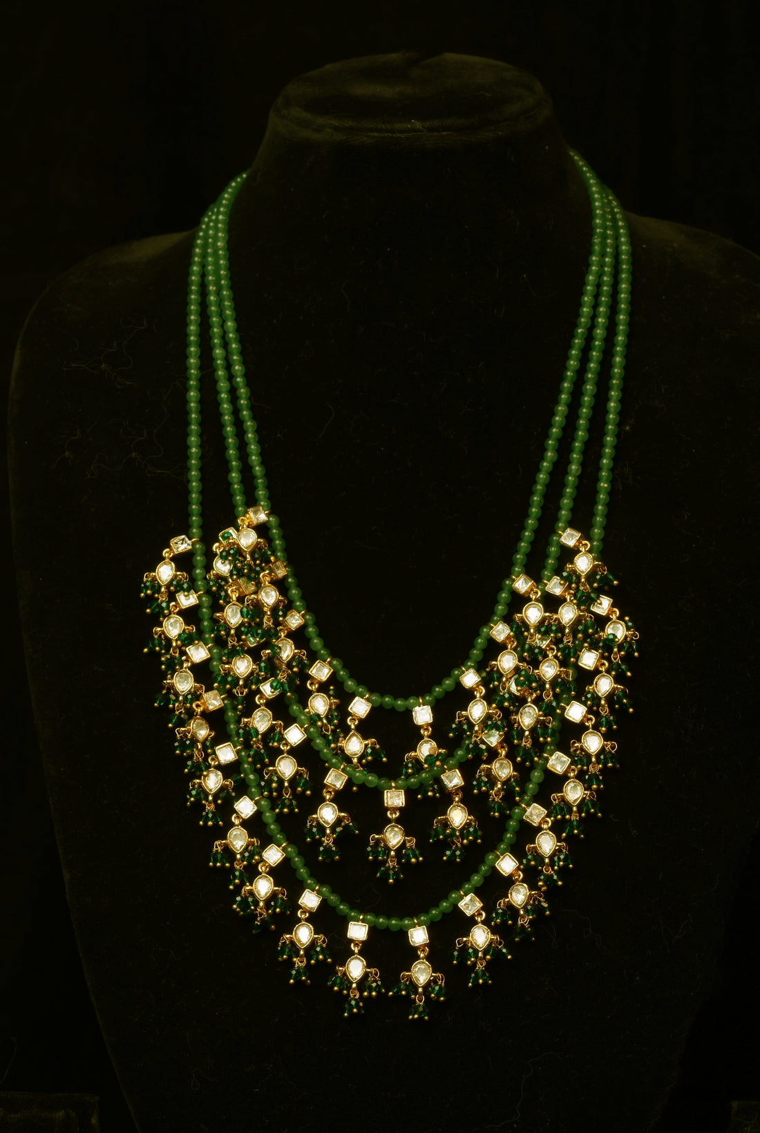 Emerald Radiance Kundan Necklace Set