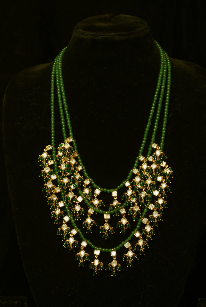 Emerald Radiance Kundan Necklace Set
