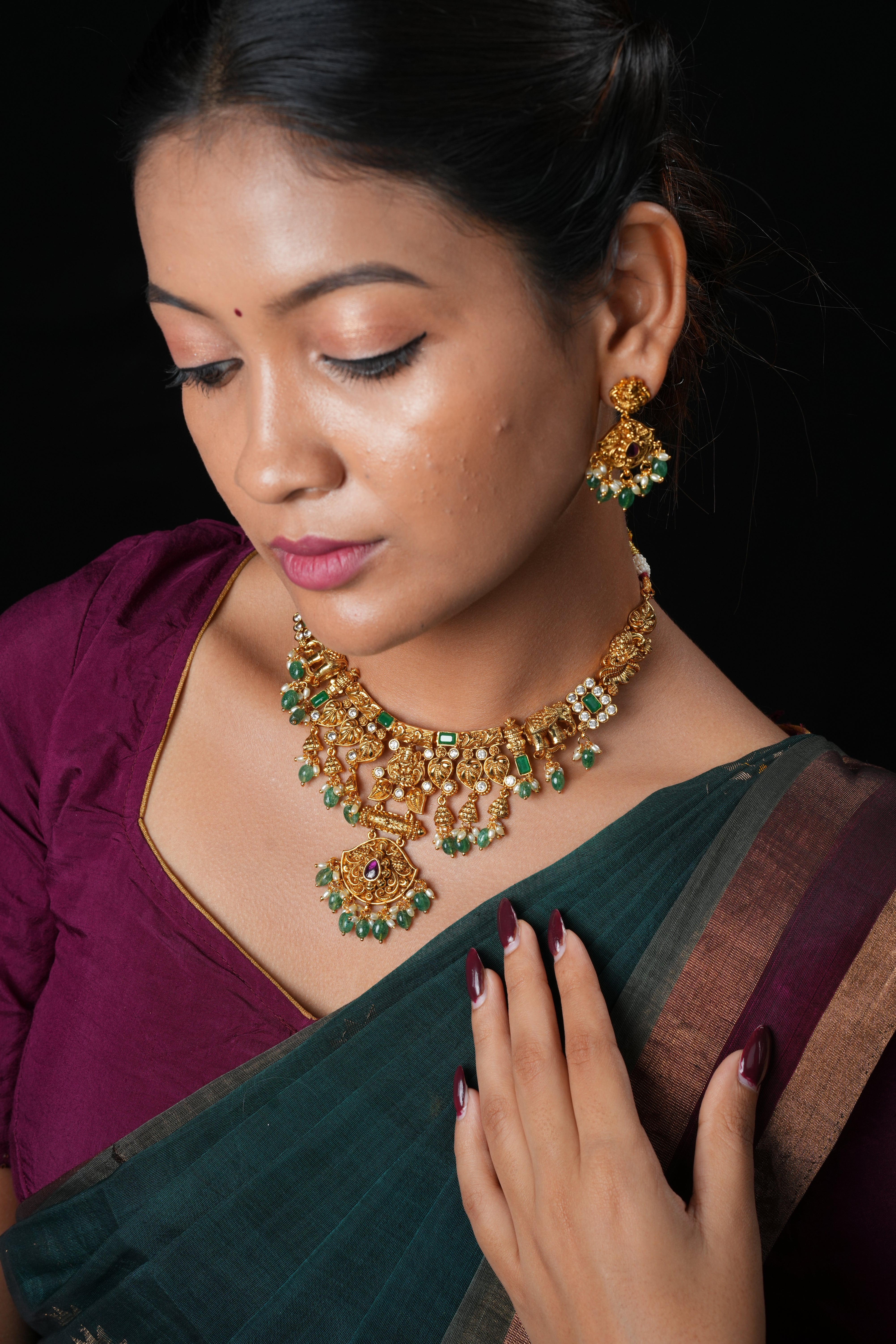 The Emerald Siri Chandra Necklace