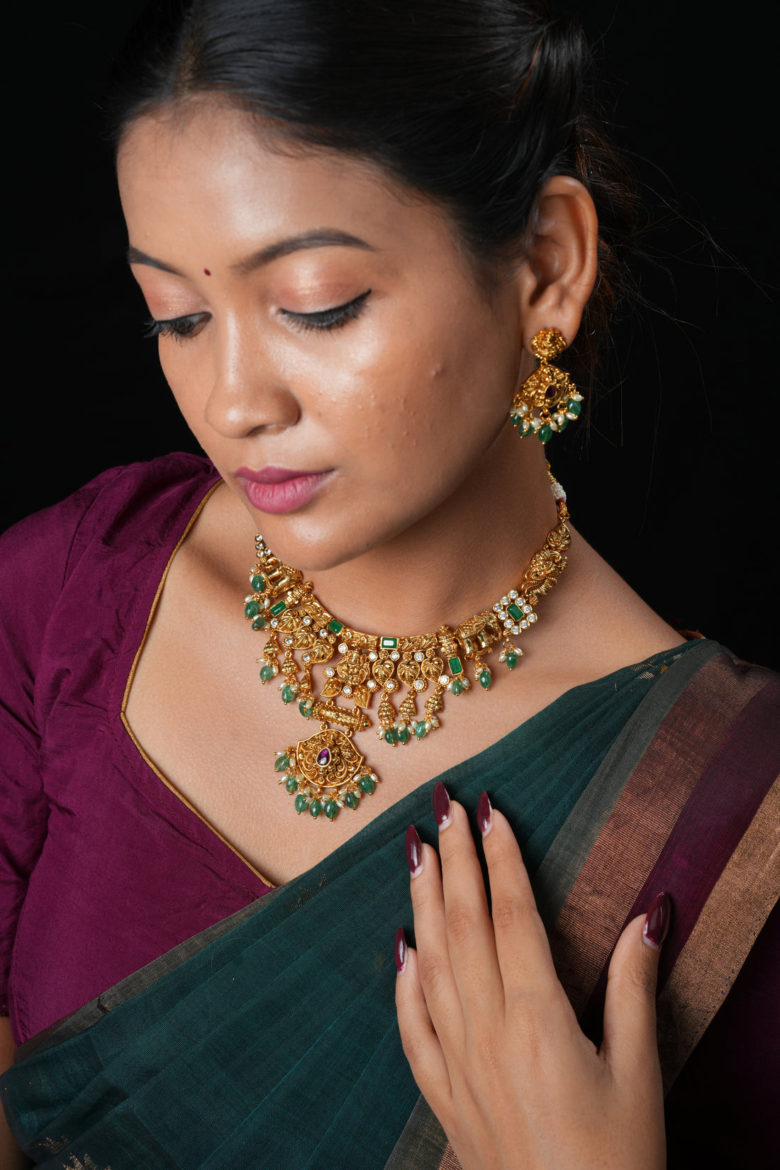 The Emerald Siri Chandra Necklace