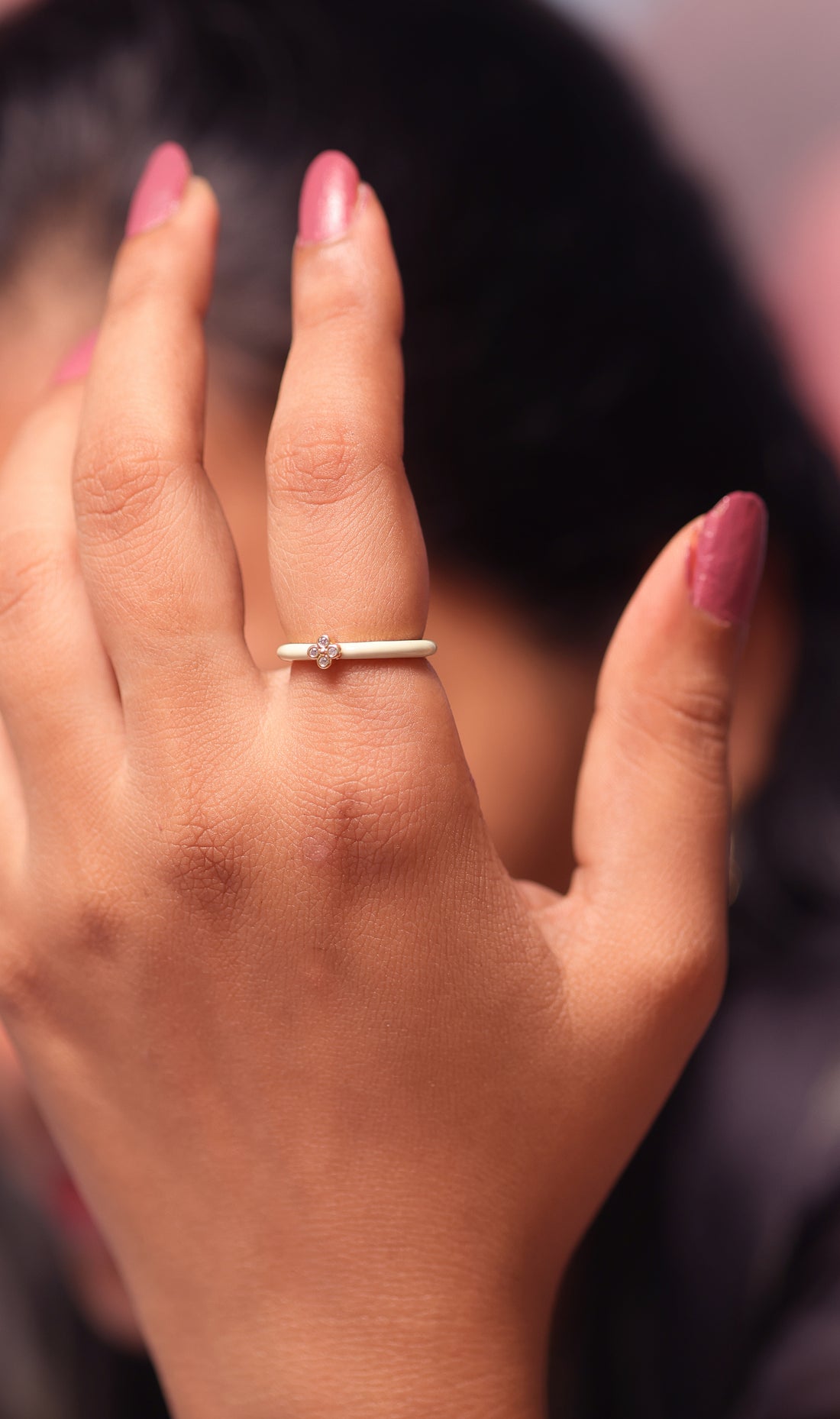 White Solitaire Ring