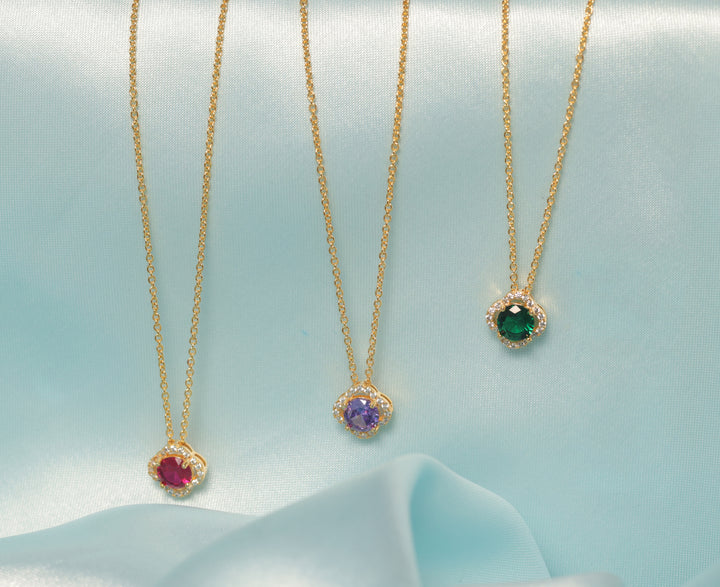 Aura Gemstone Halo Chain