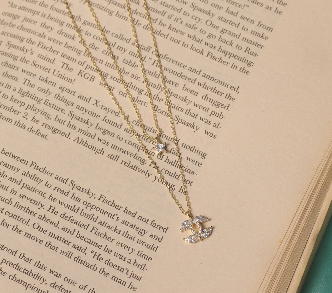 Élora Crystal Emblem Layered Chains