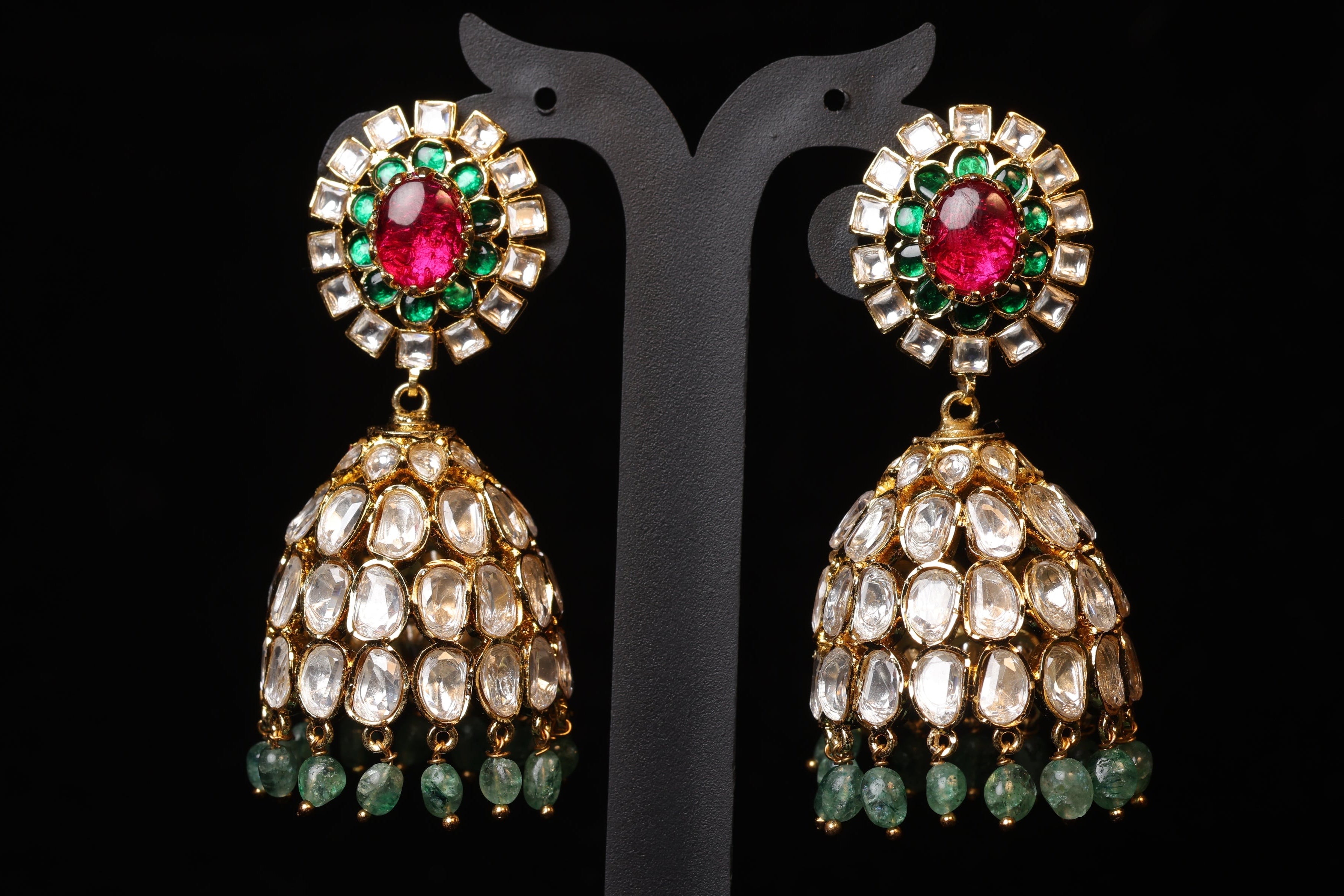 Heritage Regal Polki Stone Jhumukas