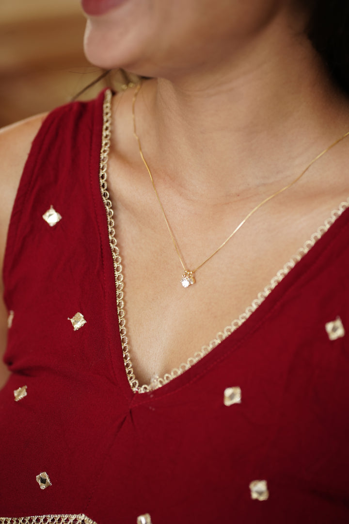 92.5  Sliver Ishna Rhea Spark Pendant Chain