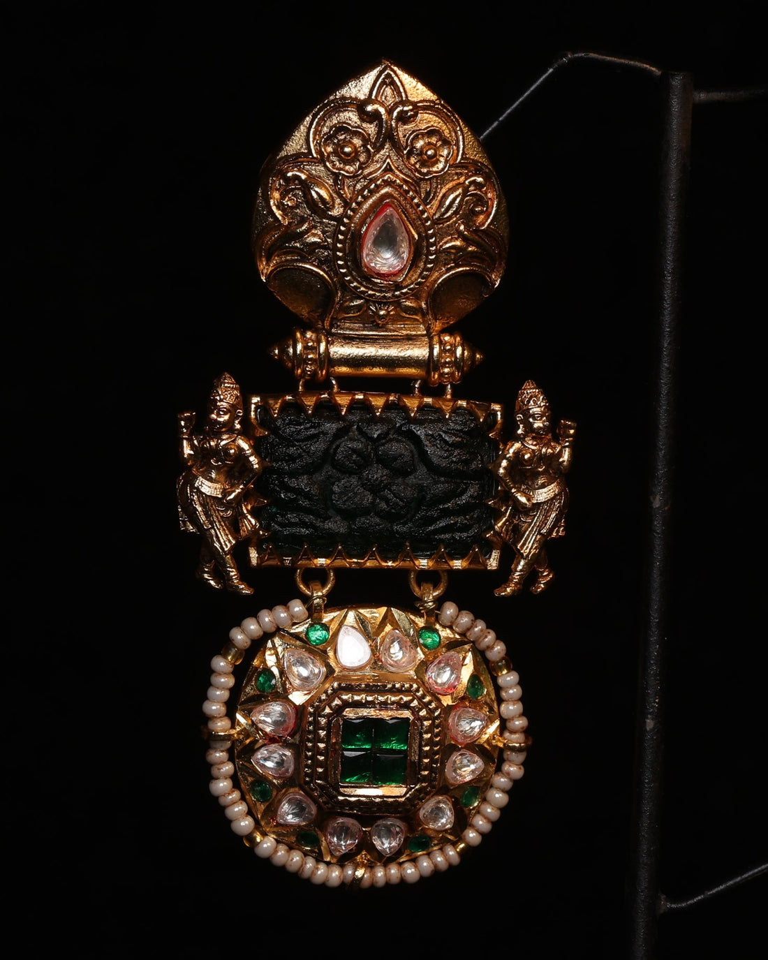 Three Tiered Antique Smoky Quartz Drops