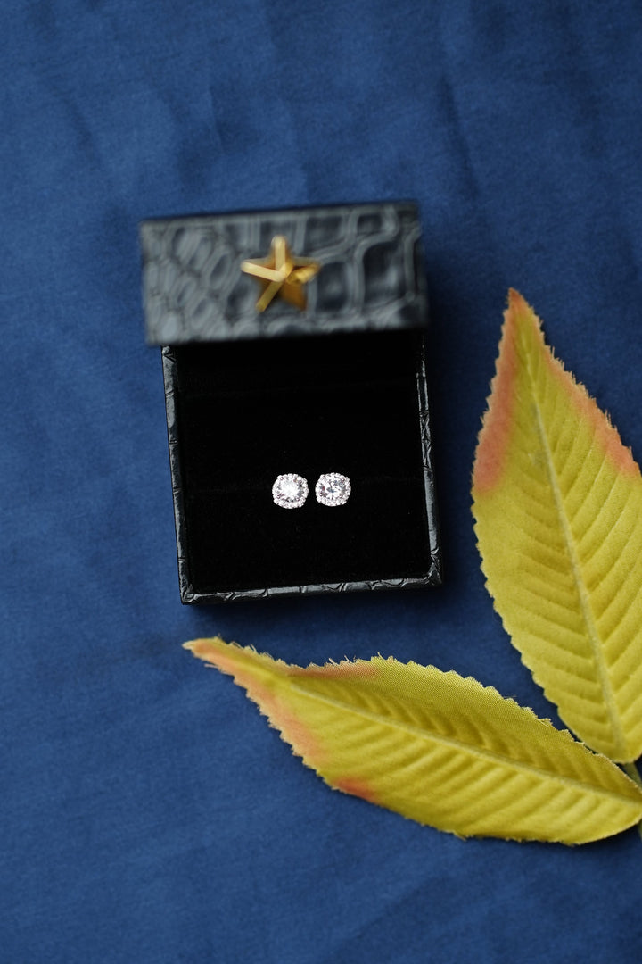 92.5 Sliver Ishna Classic Crystal Studs