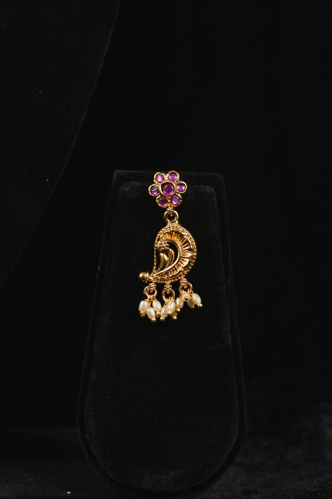 Ruby Mango Necklace with Earrings