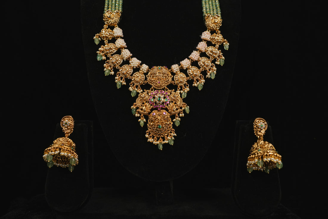 Royal Empress Golden Pearl Set