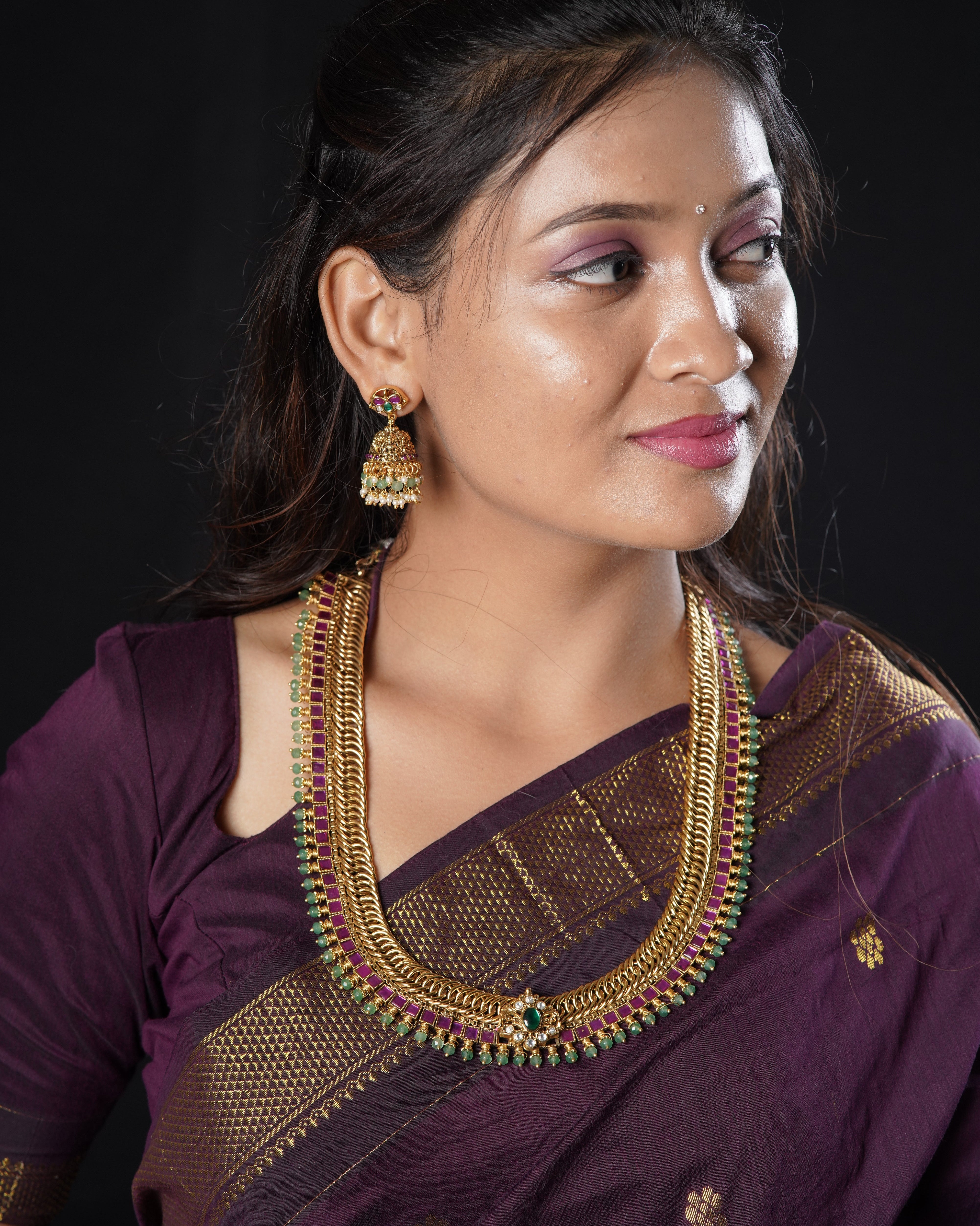 Ruby Jalebi swirl Long Haram