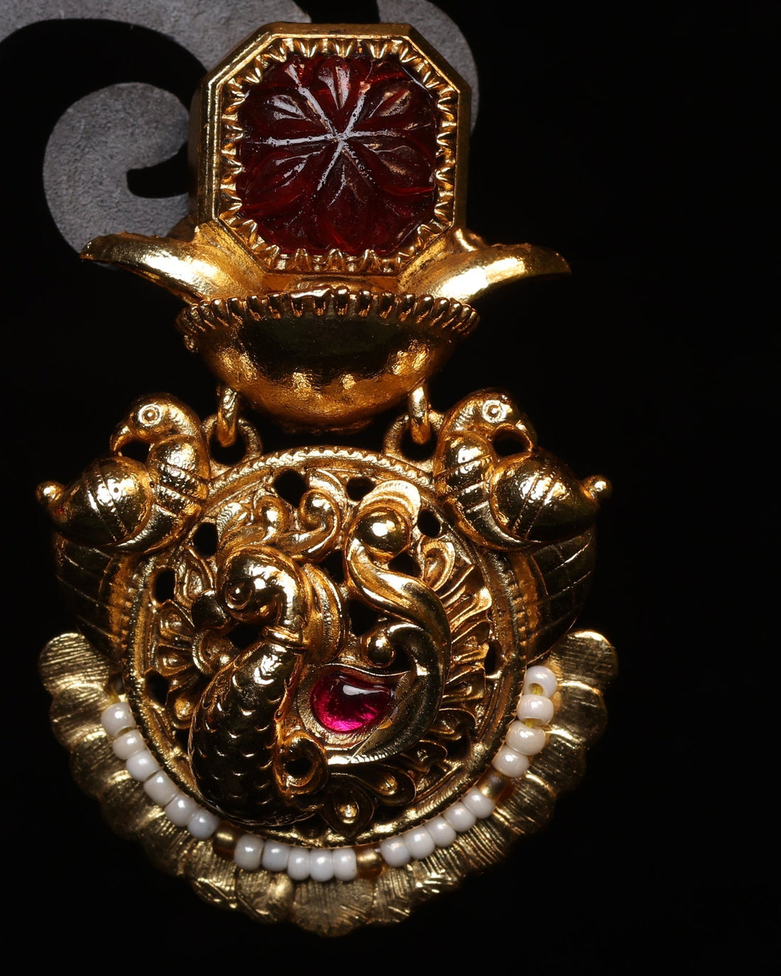 Antique Pearl Fringed South Indian Jhumka