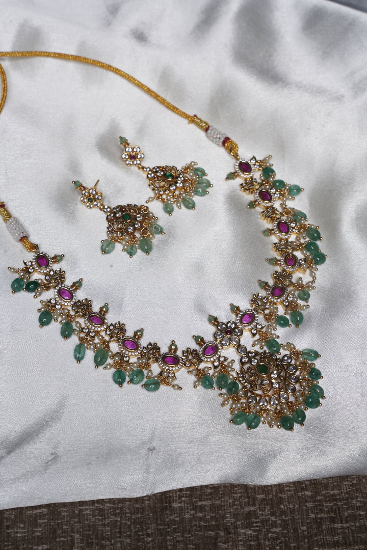 ISHNA Rajrani Kundan Heritage Necklace Set
