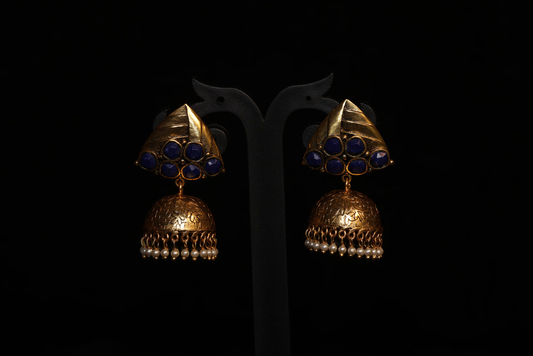 Classic Kundan Pearl Jhumka Earrings