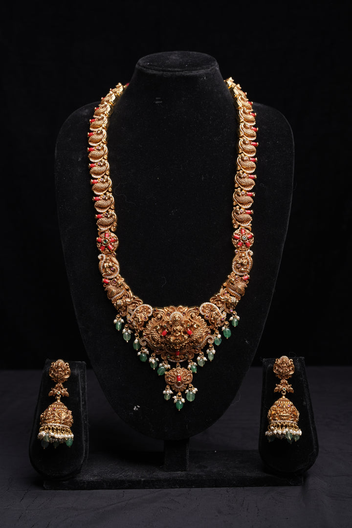 ISHNA Kumudini Traditional Ruby Bridal Set