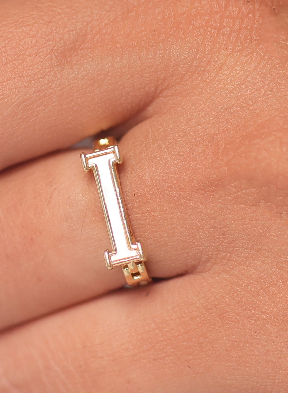 The Wavy Enamel Ring