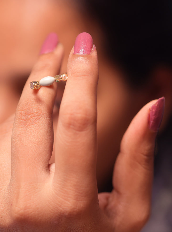 Crystal Cylinder Ring