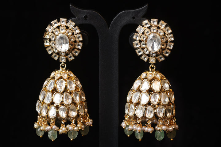 Heritage Regal Polki Stone Jhumukas