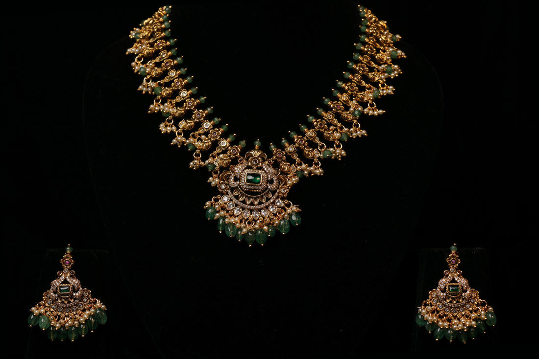 The Emerald Antique Stone Necklace