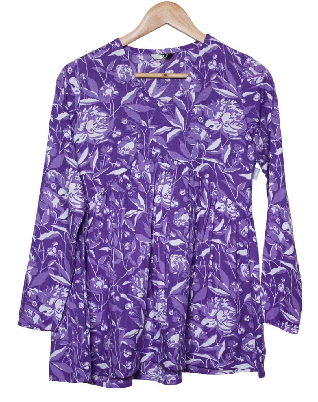 Royal Violet Garden Flare Short Kurti