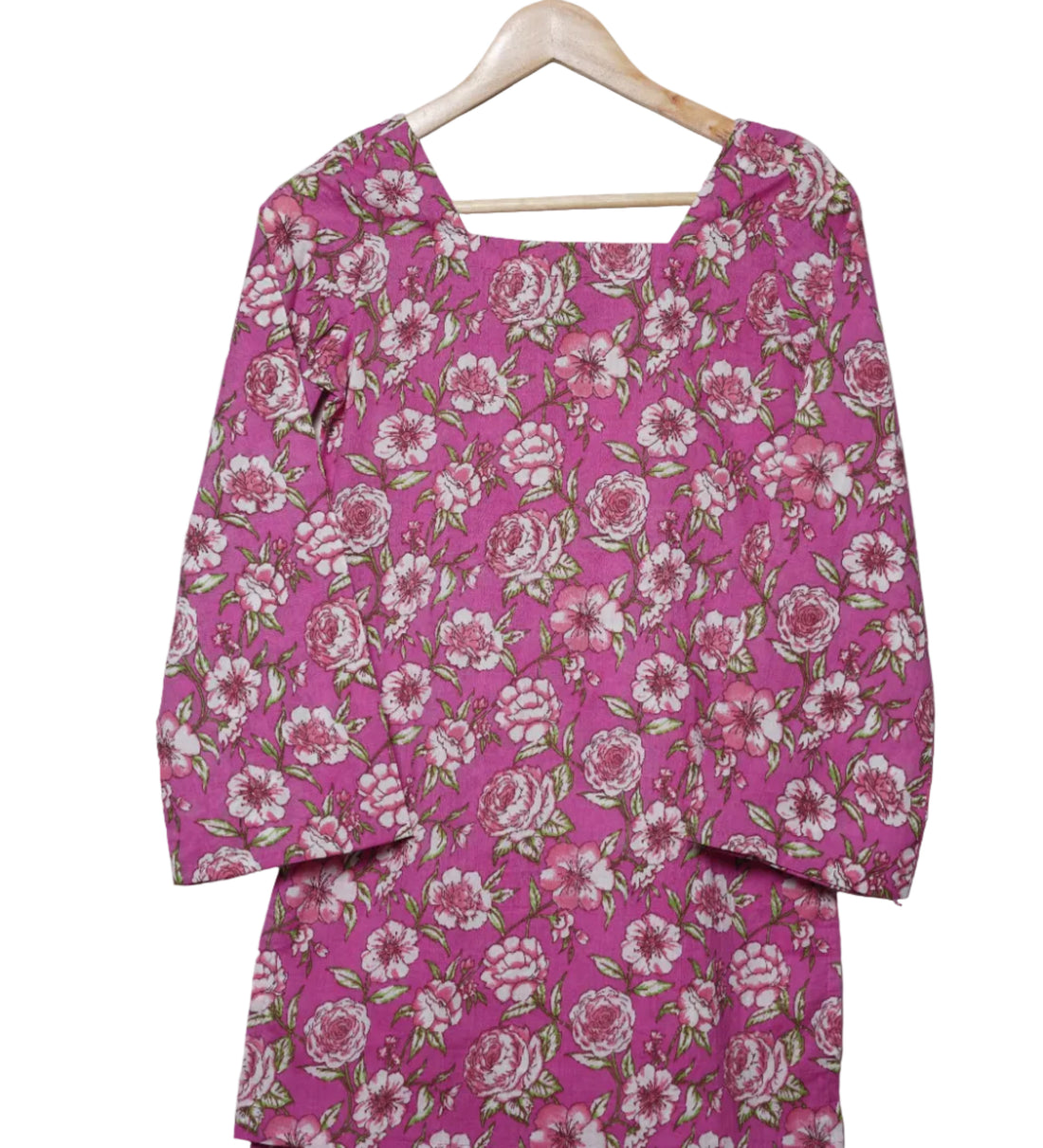 Gulabi Floral Jaipuri Short Kurti