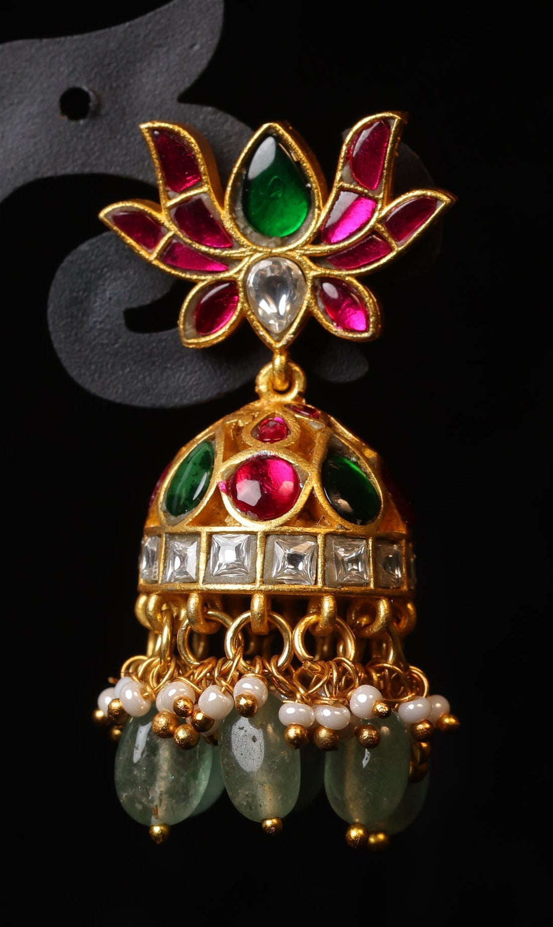 Grand Emerald Drop Jhumukas