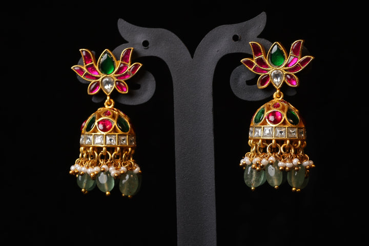 Grand Emerald Drop Jhumukas