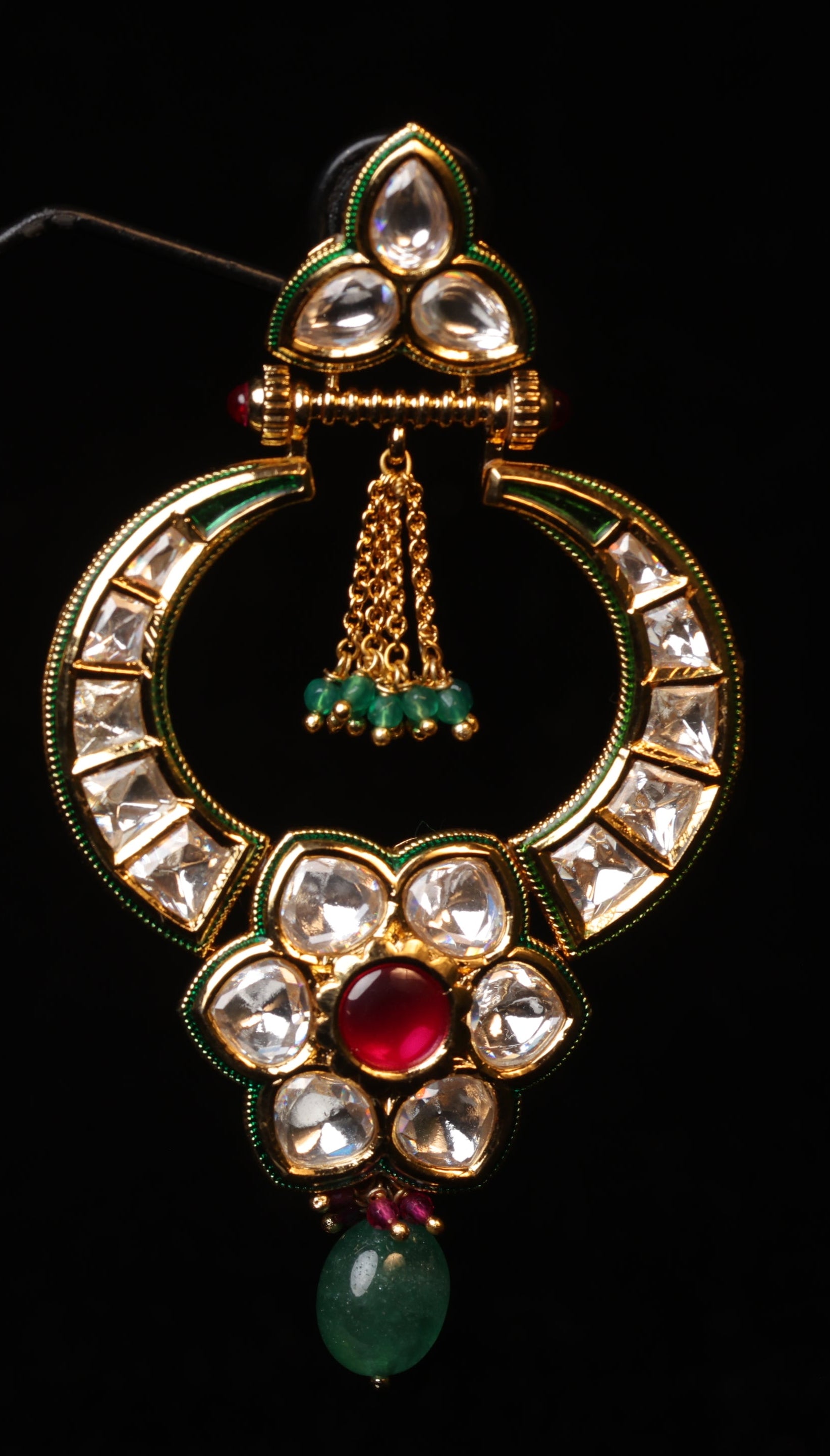 Rajputana Ruby Polki Chandbalis
