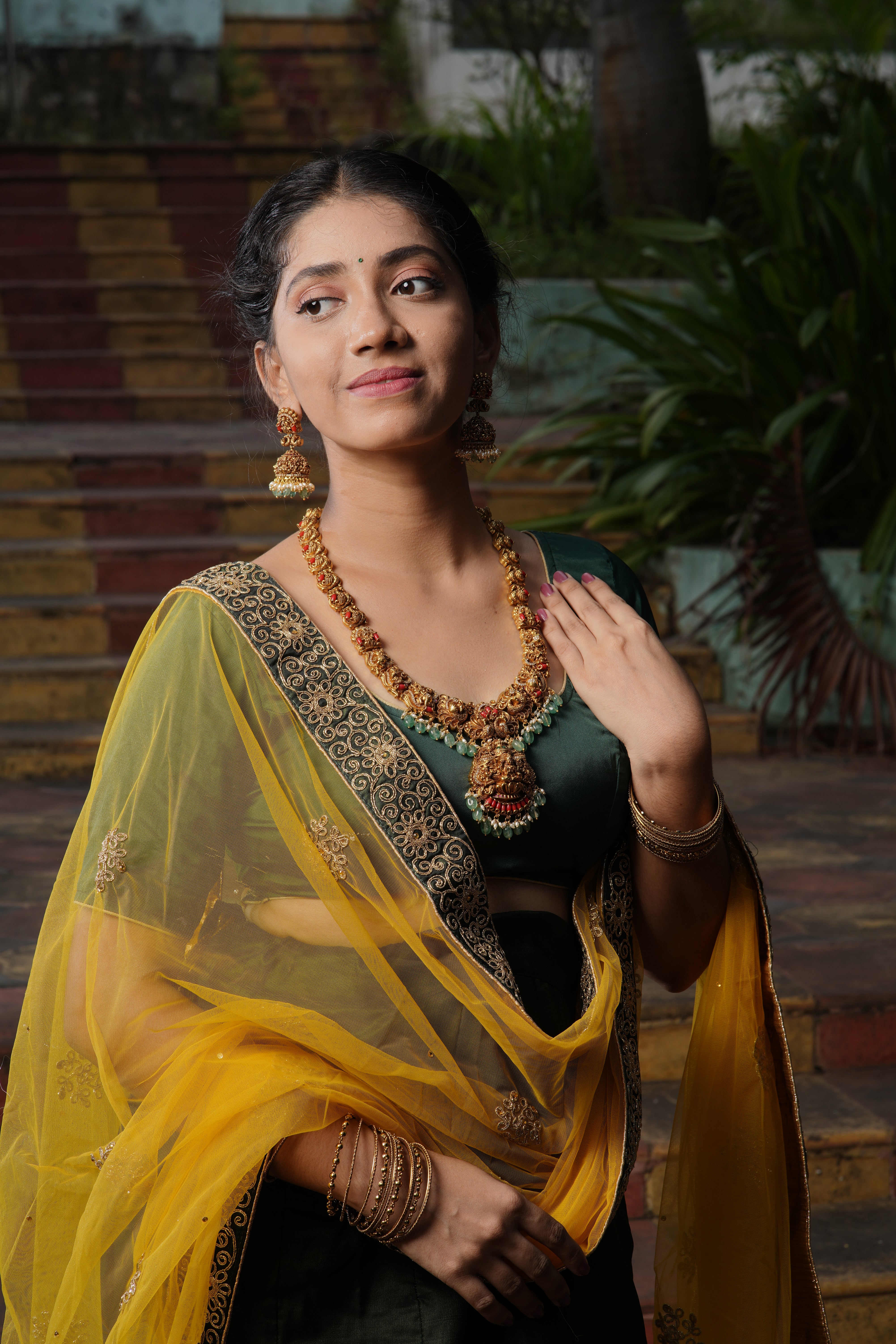 Royal Narasimha Temple Necklace Set