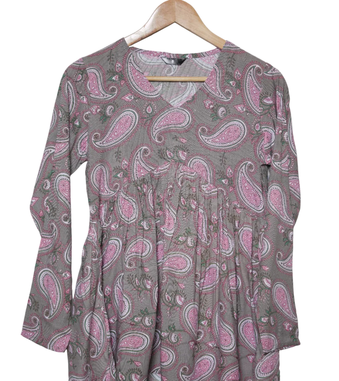 ELARA Paisley Whisper Flared short kurti