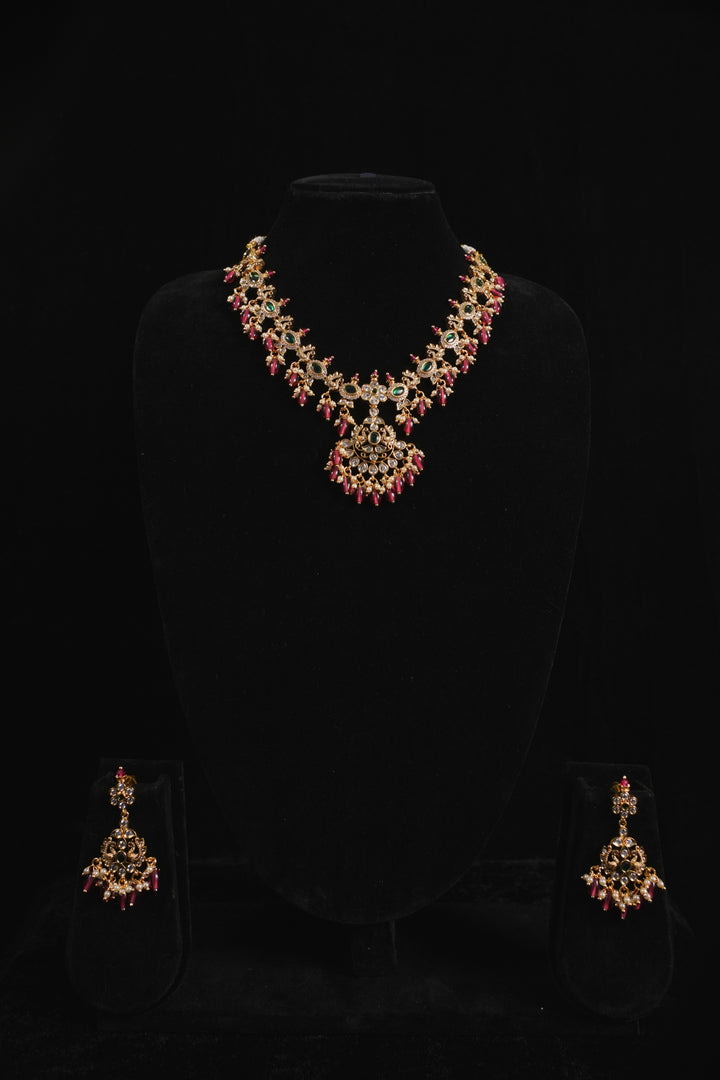 Golden Tejam Ruby Kanthi Nacklace