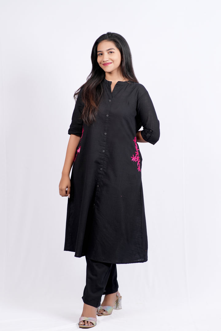 ISHNA Noir Bloom Co-ord Set