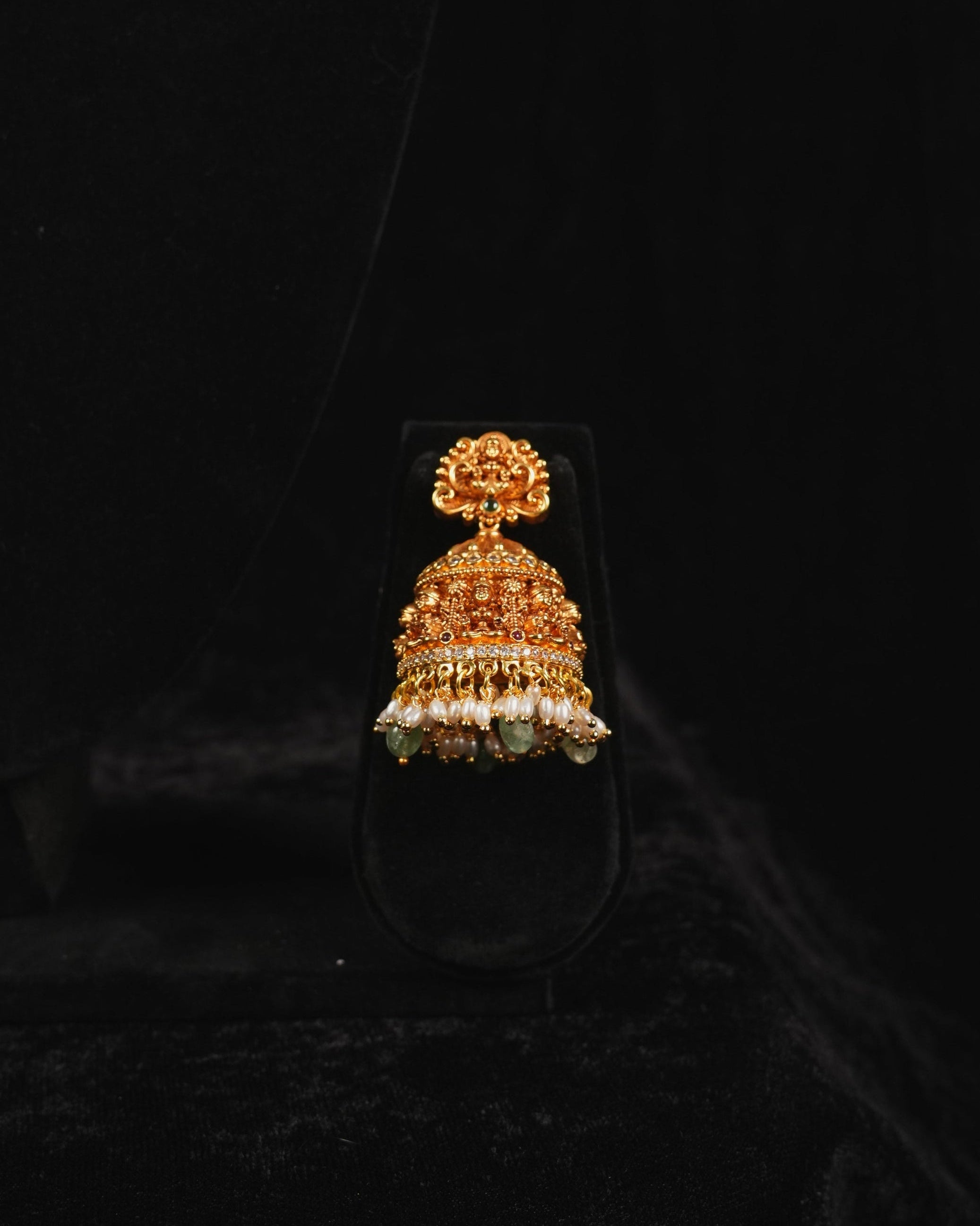 Divine Goddess Lakshmi Emerald Haram