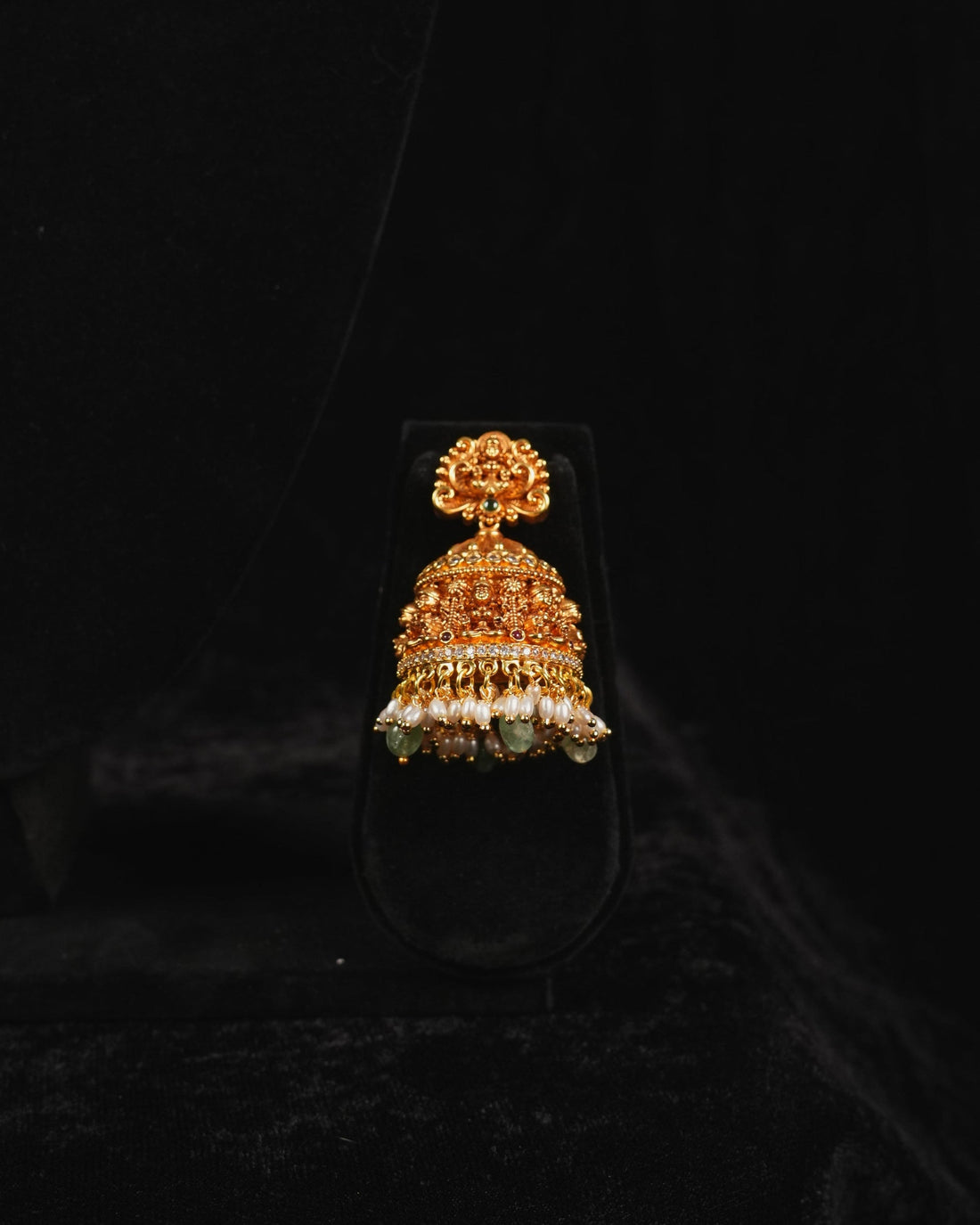 Divine Goddess Lakshmi Emerald Haram