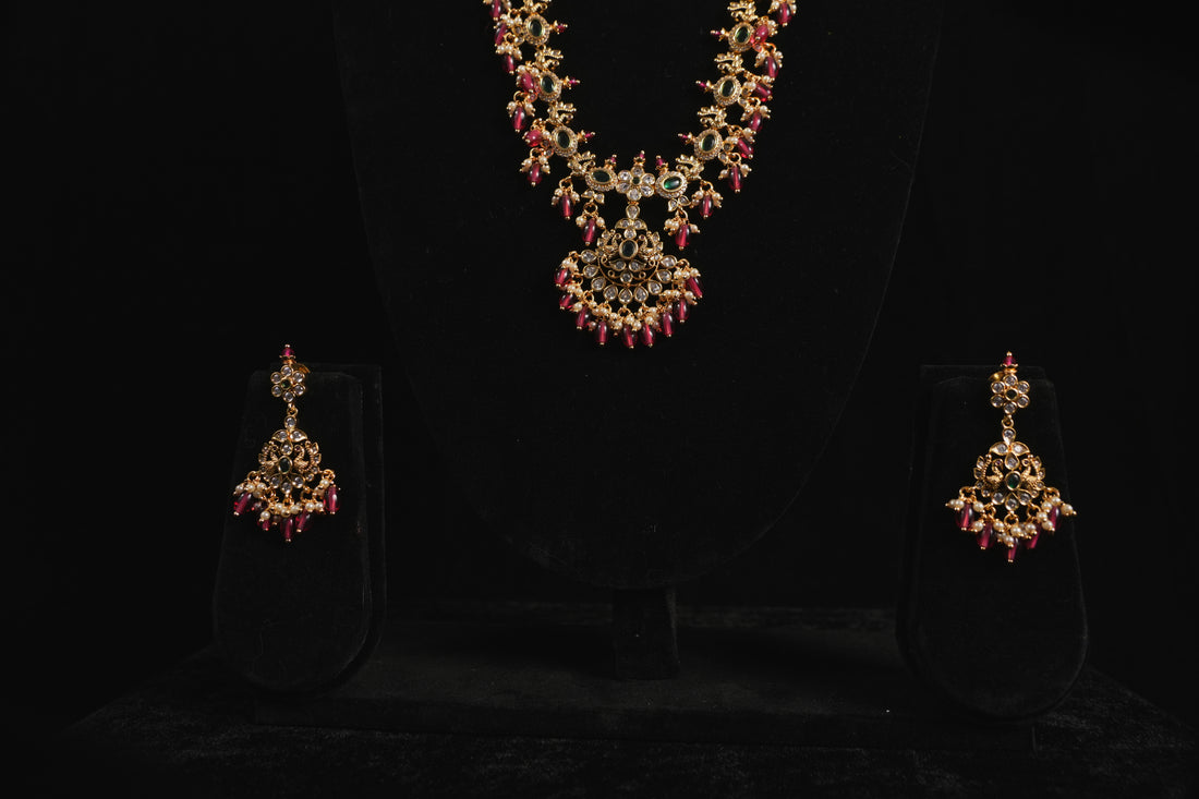 Golden Tejam Ruby Kanthi Nacklace