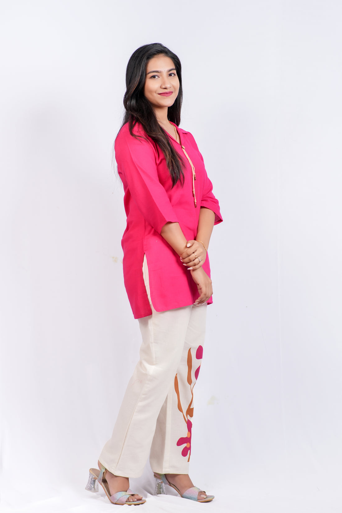 ISHNA Pink Bloom Co-ord Set