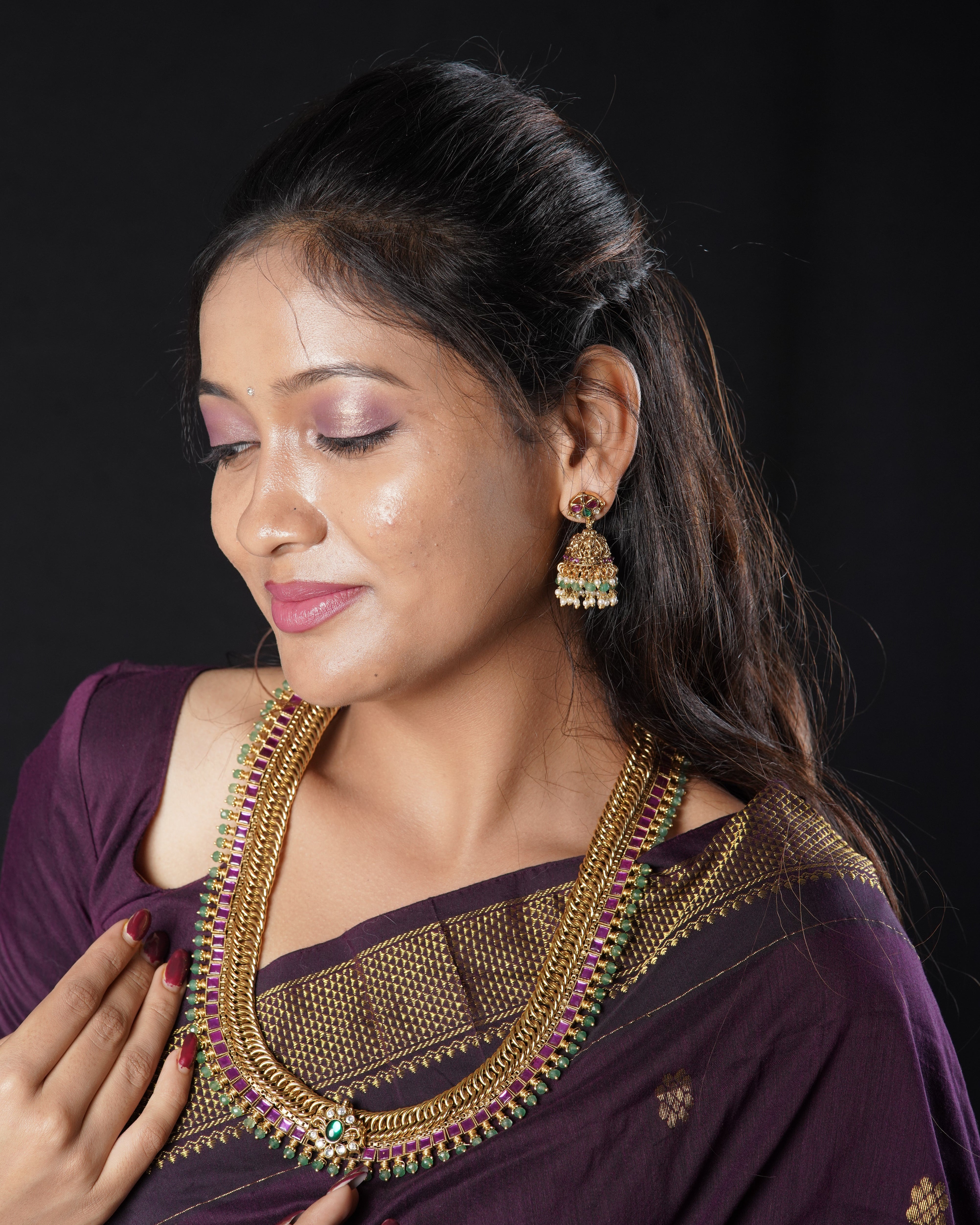 Ruby Jalebi swirl Long Haram