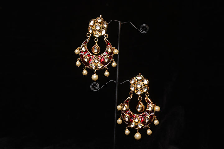 Dynasty Polki Enamel Crescent Jewels