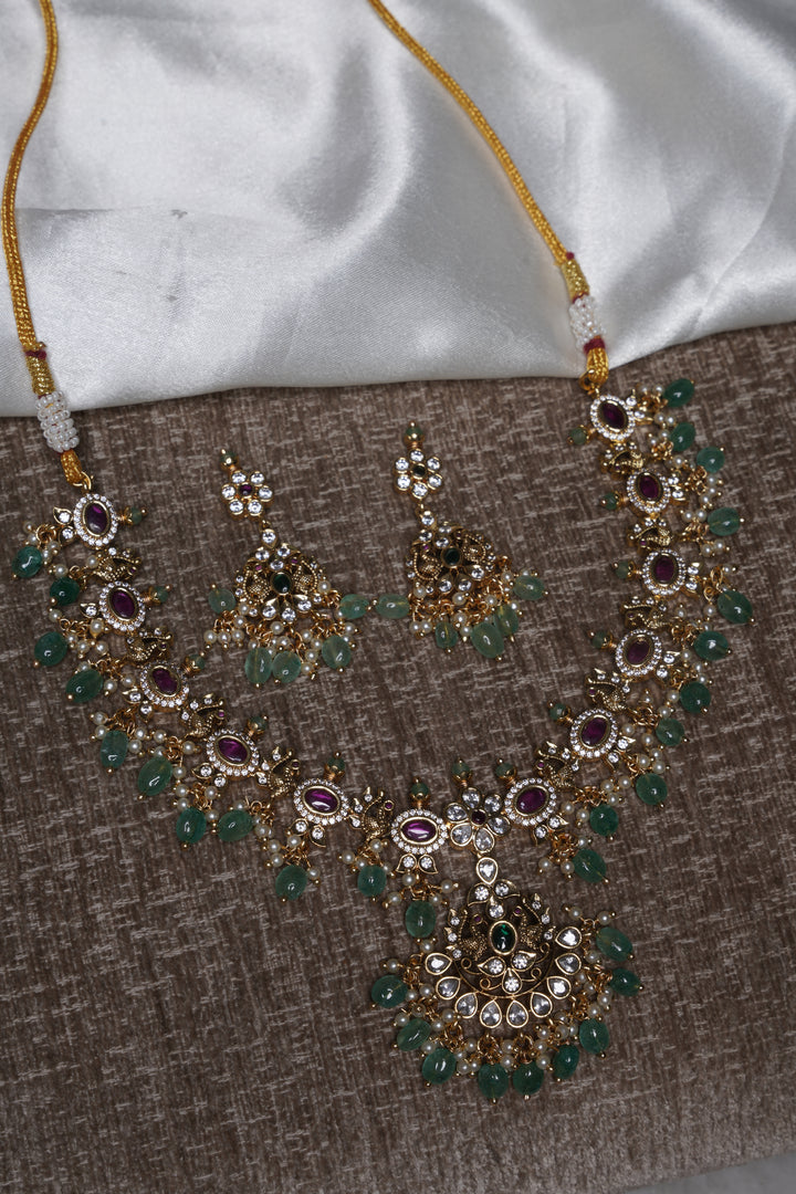 ISHNA Rajrani Kundan Heritage Necklace Set
