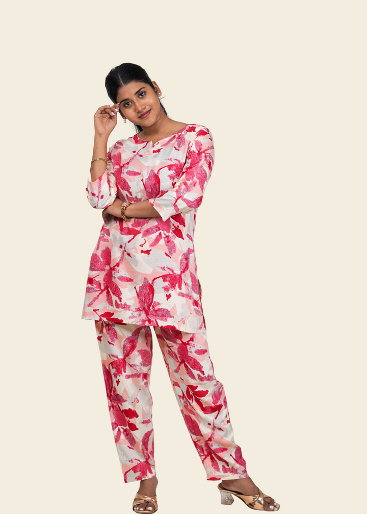 ISHNA Blush Petal Co-ord Set