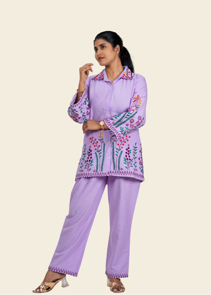 ISHNA Lavender Garden Co-ord Set