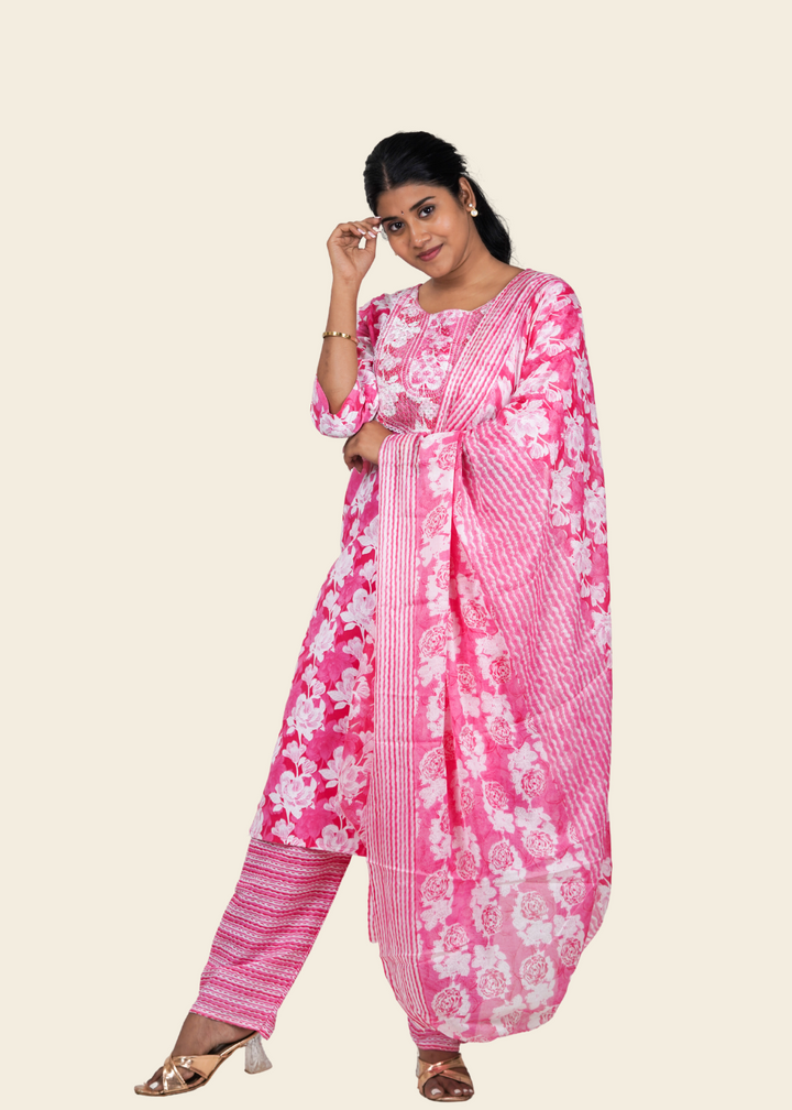Gulbahaar Floral Kurti Set