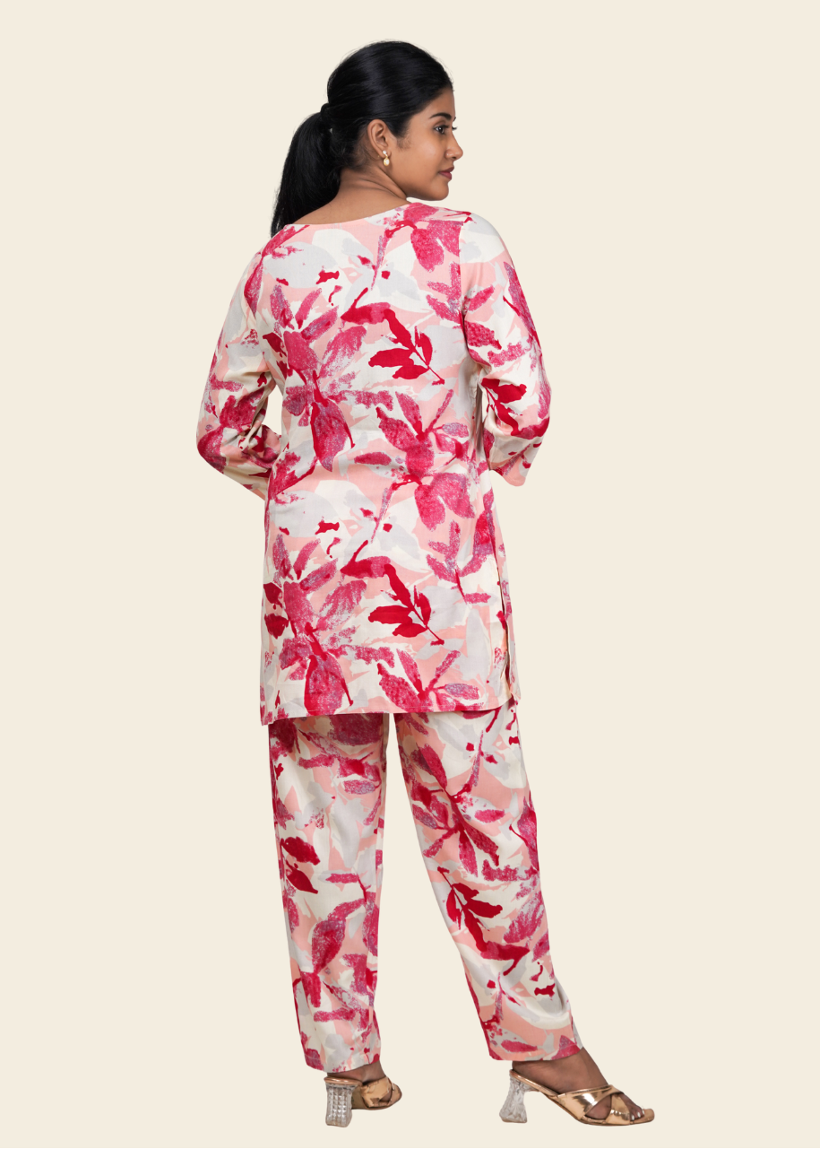 ISHNA Blush Petal Co-ord Set