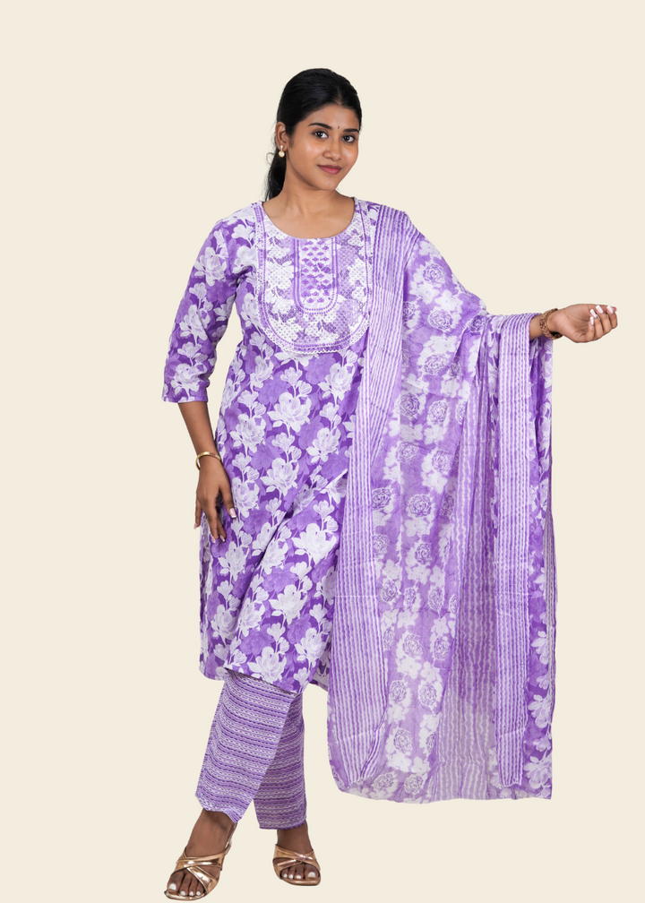 Amara Lilac Kurti Set
