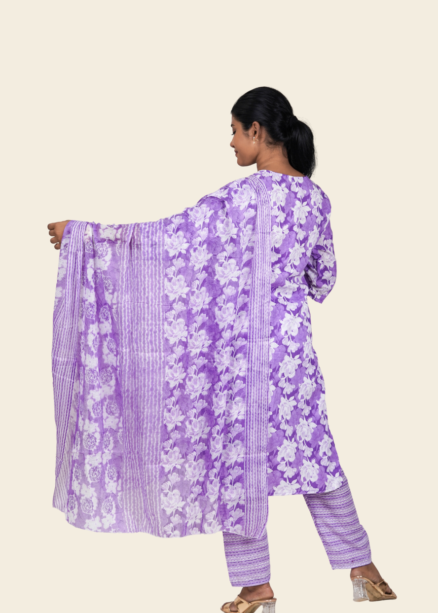 Amara Lilac Kurti Set