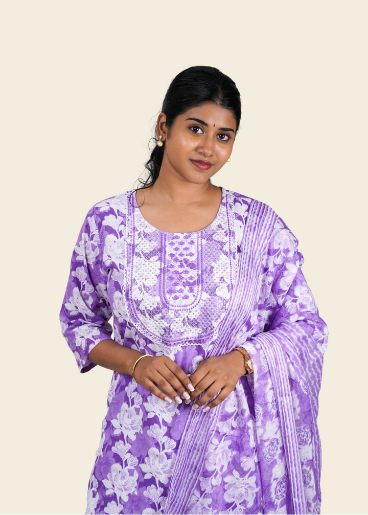 Amara Lilac Kurti Set